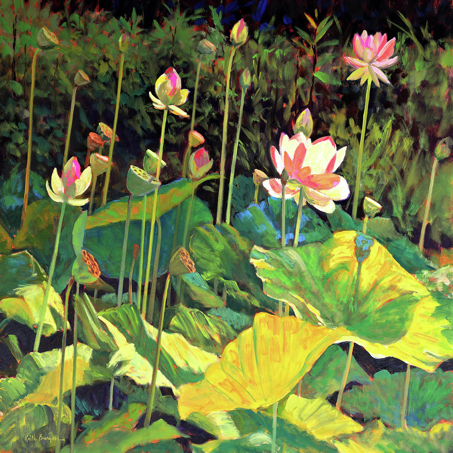 Impressionism Painting - Water Lilies 4 by Keith Burgess