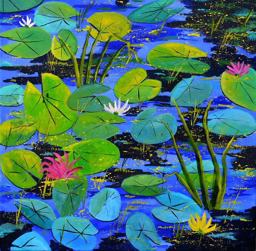 Water lilies 88 Painting by Pol Ledent