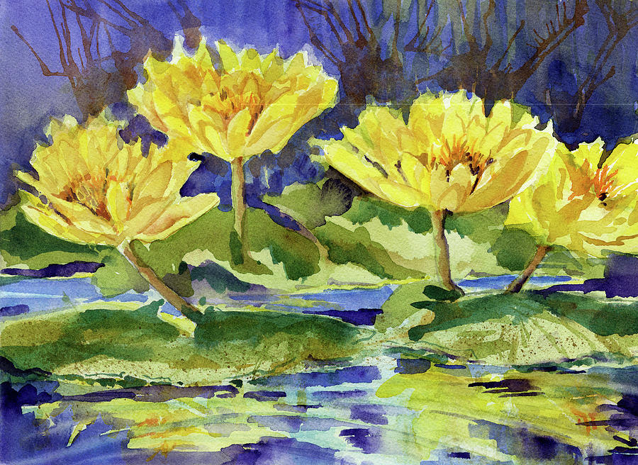 Water lilies Painting by Garden Gate magazine