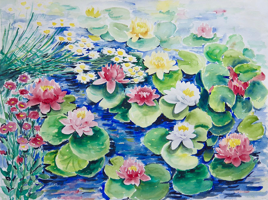 Water Lilies Painting by Ingrid Dohm