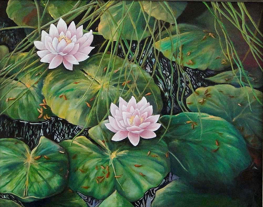 Water Lilies Painting by Marti Bailey - Fine Art America