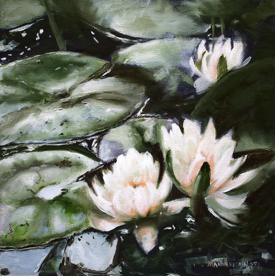 Water Lilies Painting by Melissa Herrin