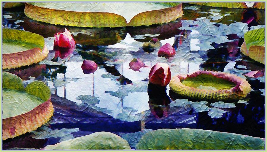 Water Lilies Painting by Mindy Newman