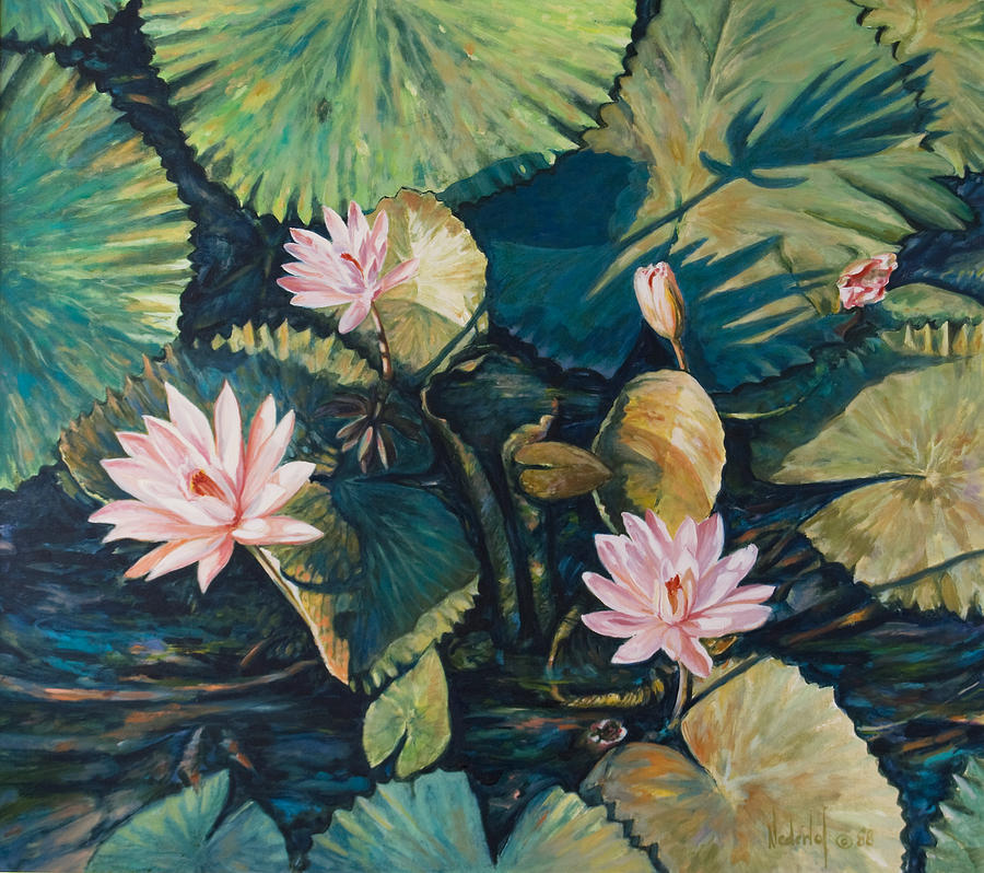 Water Lilies Painting by Rick Nederlof
