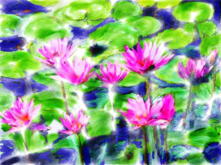 Water Lillies II Digital Art by Joe Roache
