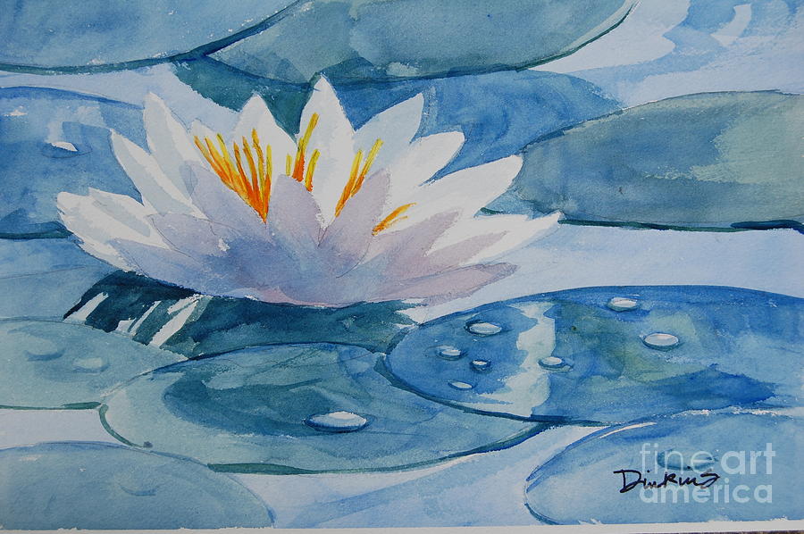 Water Lilly Painting - Water Lilly by Bill Dinkins