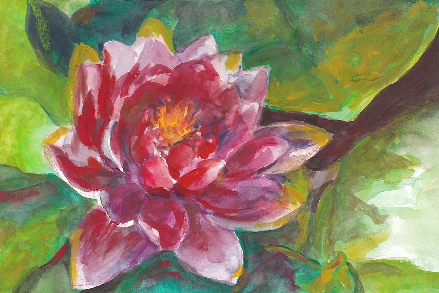 Landscape Painting - Water Lily 1 by Lin-Lin Mao Landscape Painting - Water Lily 1 by Lin-Lin Mao