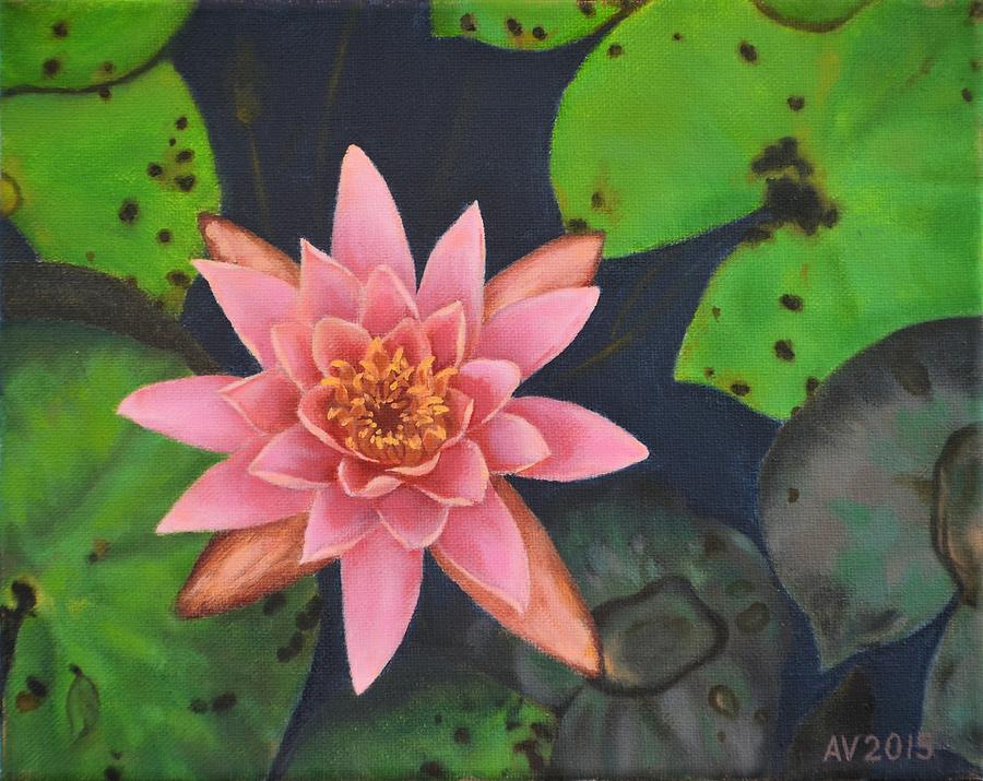 Water Lily Painting by Alex Vishnevsky