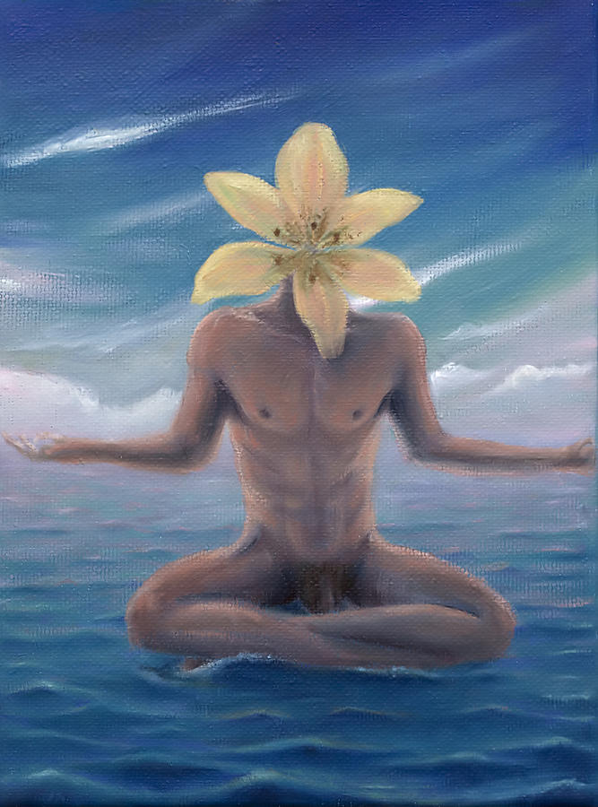 Surrealism Painting - Water Lily by Brian Nunes Surrealism Painting - Water Lily by Brian Nunes