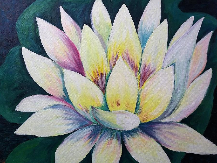 Water Lily Painting by Lynne McQueen
