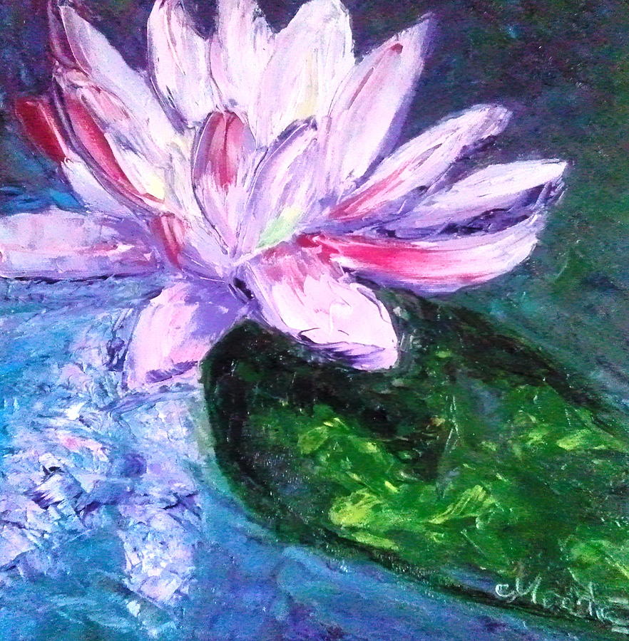 Water Lily Painting by Marcela Elena Moada - Fine Art America