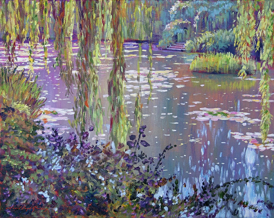 Water Lily Pond Giverny Painting by David Lloyd Glover