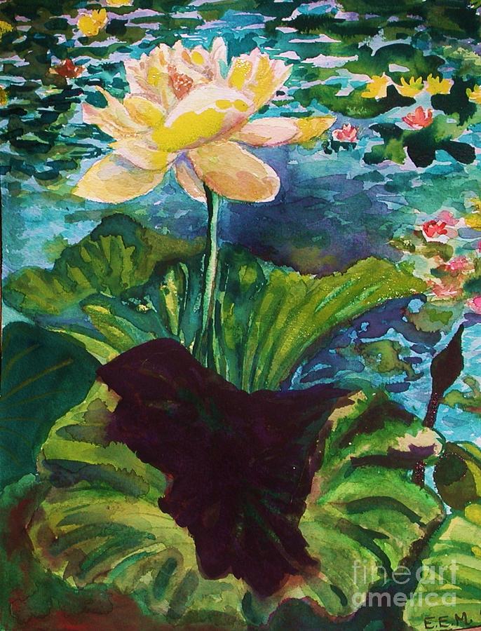 Lily Painting - Water Lily Rising by Emily Michaud