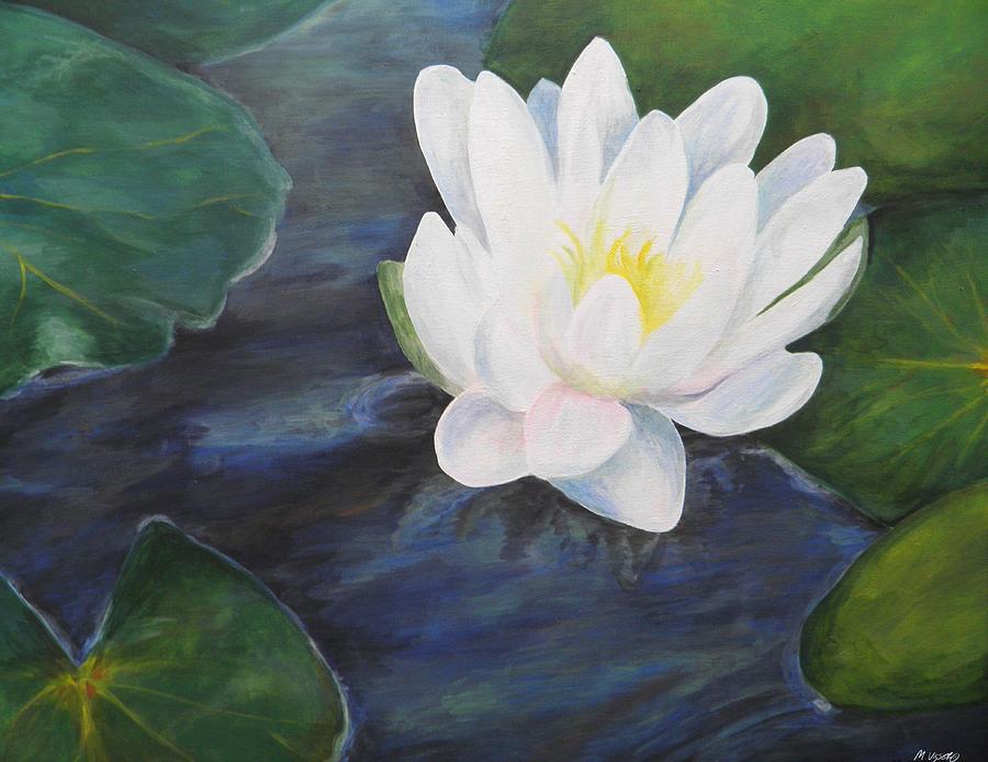Water Lily Study Painting by Meagan  Visser