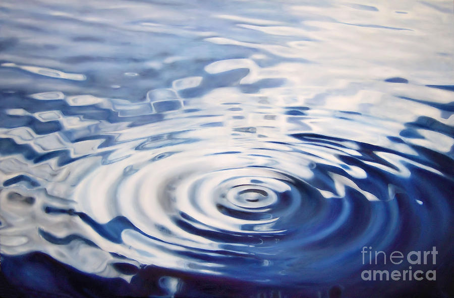 Water Ripple Painting by Michelle Iglesias