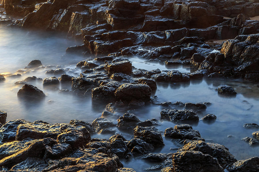 Water, Rocks and Sunlight Photograph by Robert Caddy