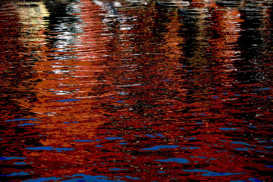 Water Show Orange Photograph by Jacqueline M Lewis