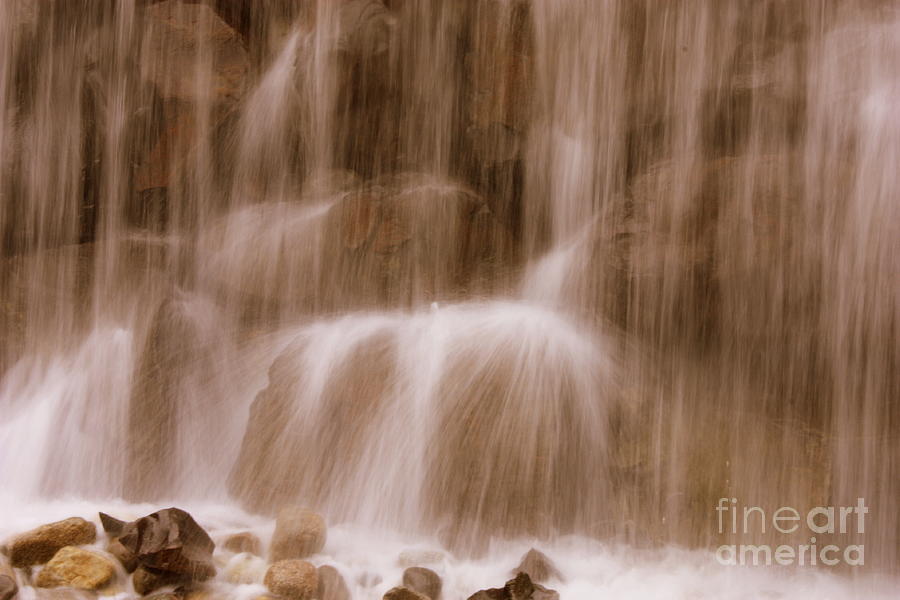Waterfall Photograph - Water Softly Falling by Carol Groenen
