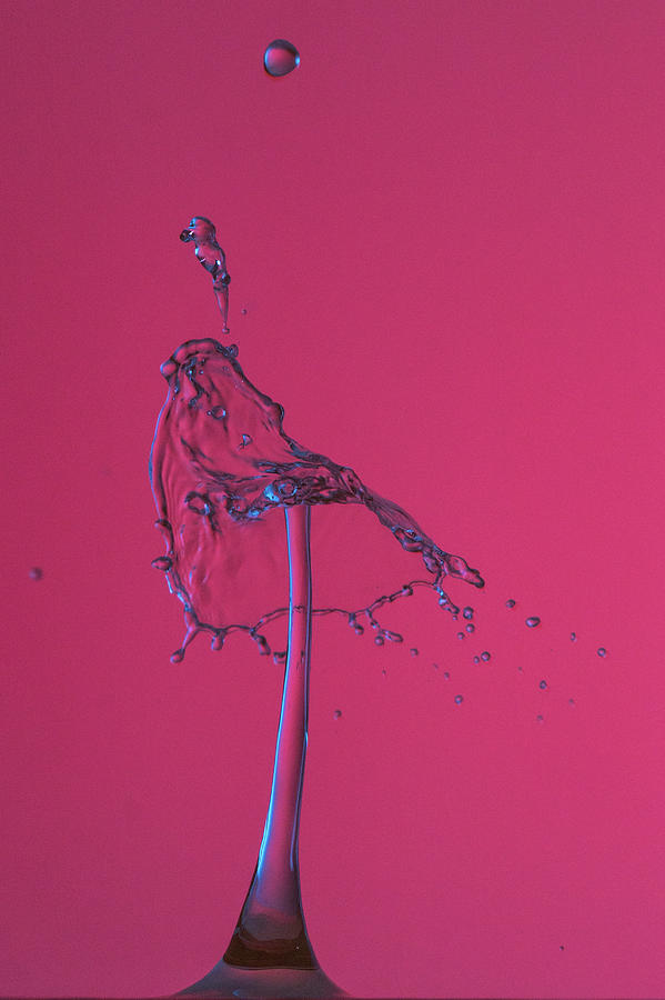 Water Splash in Pink and Blue Photograph by Carol Ward - Fine Art America