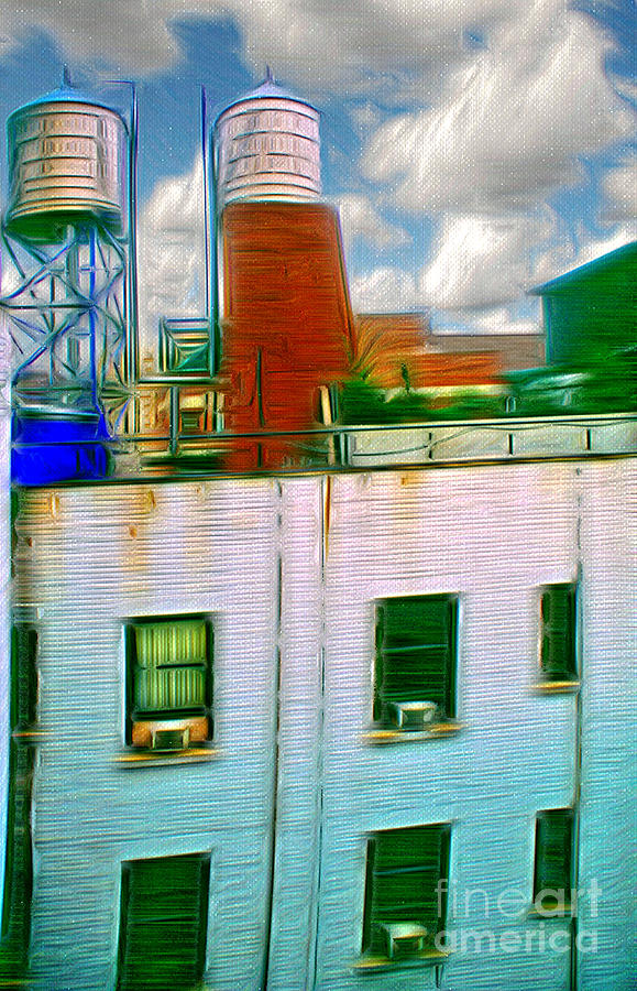 Water Tank Brooklyn NY Ver 1 Photograph by Larry Mulvehill