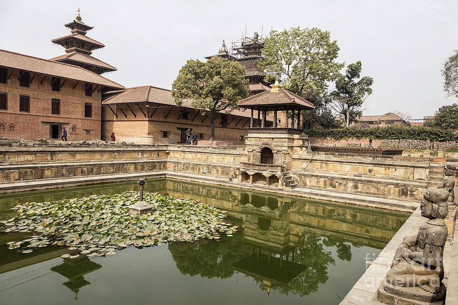 Water tank in a Palace garden in the famous Patan Durbar square Photograph by Didier Marti