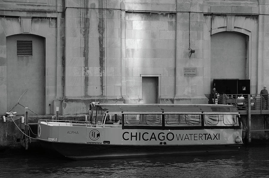 Water taxi BW Photograph by D Plinth