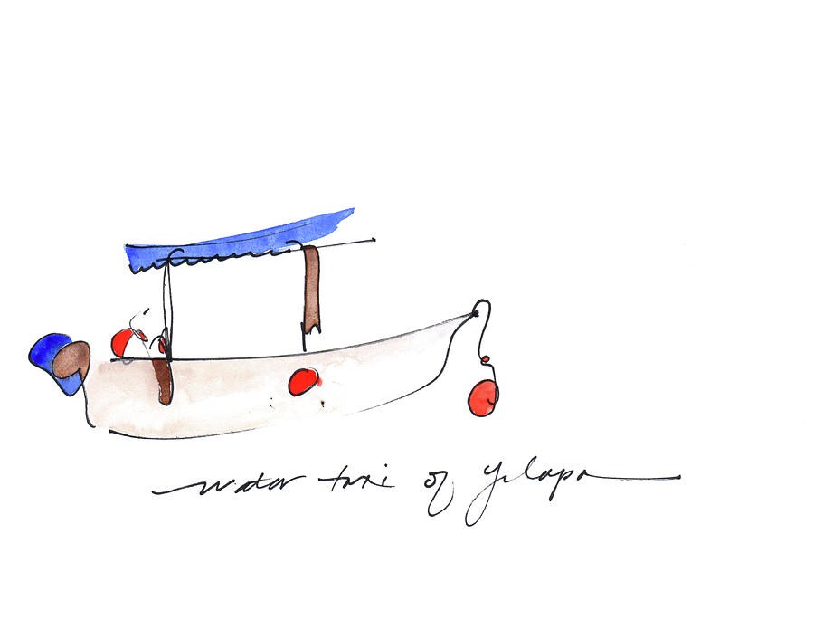 Water Taxi of Yelapa Painting by Anna Elkins