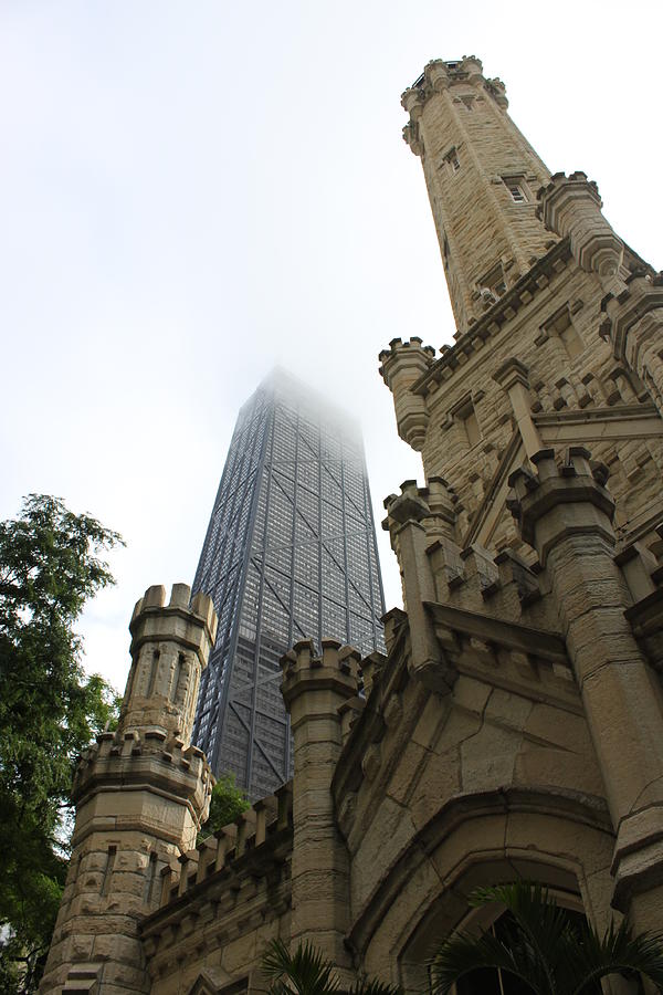 Water Tower And Hancock Photograph