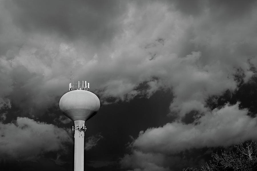 Water Tower Clouds Photograph by Robert Wilder Jr