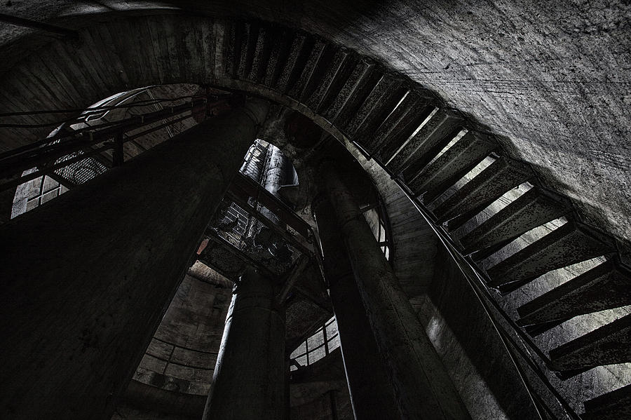 Architecture Photograph - Water tower stairs by Dirk Ercken