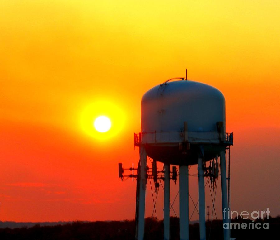 Water Tower Sunset Photograph by Beth Ferris Sale