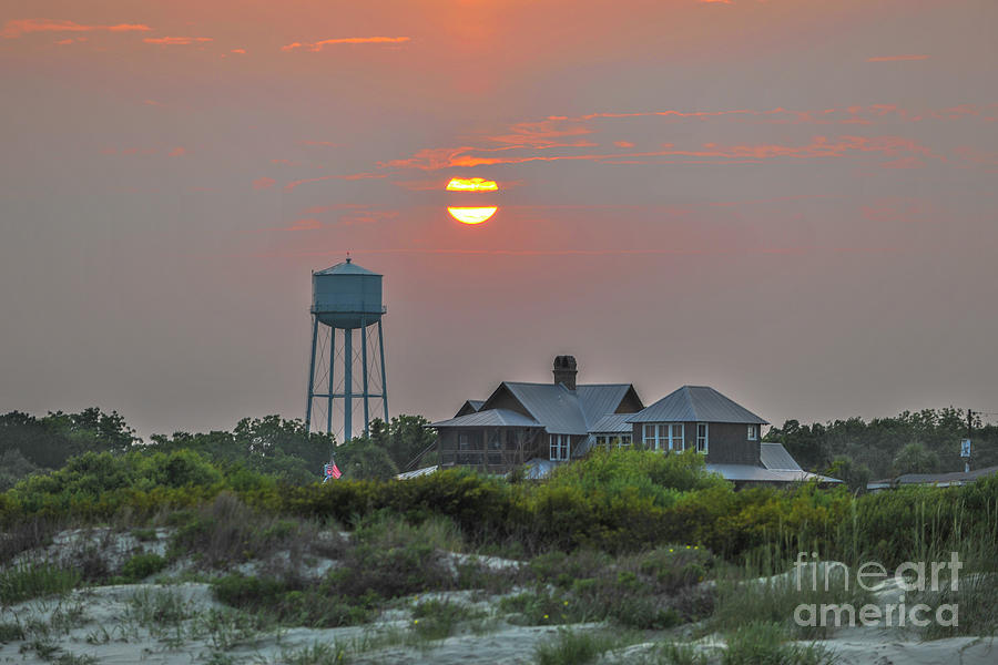 Water Tower Sunset Photograph by Dale Powell