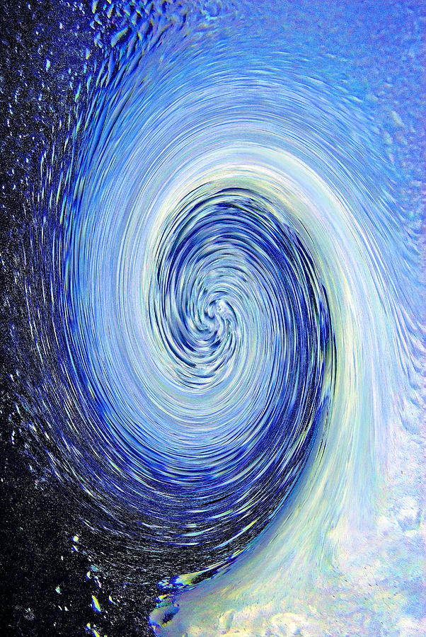 Water twirl blue Photograph by Steve Somerville