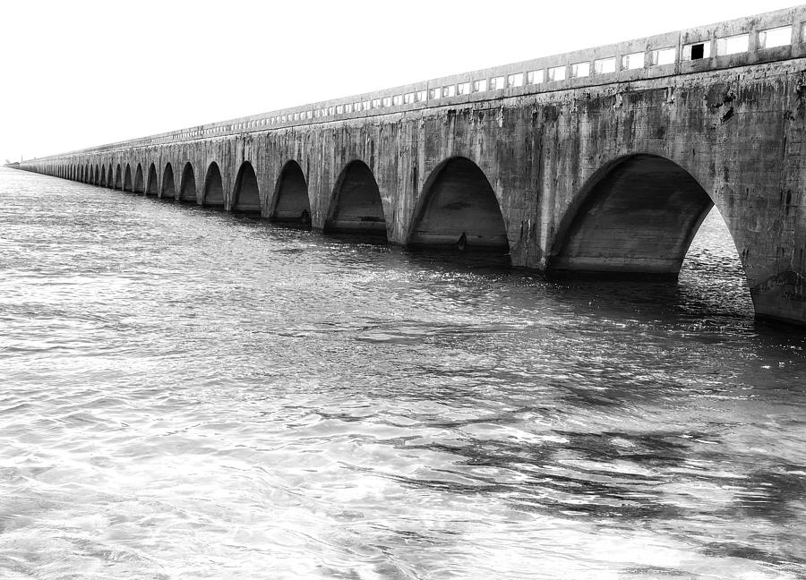 Water Under the Bridge BW Photograph by Camille Lopez