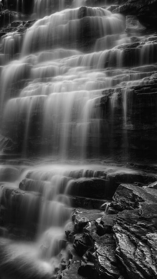 Water Veil Black and White Photograph by Bill Wakeley