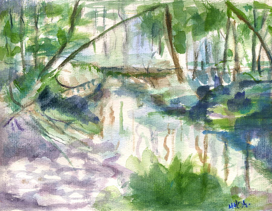 Water Woods Painting by Mary Armstrong