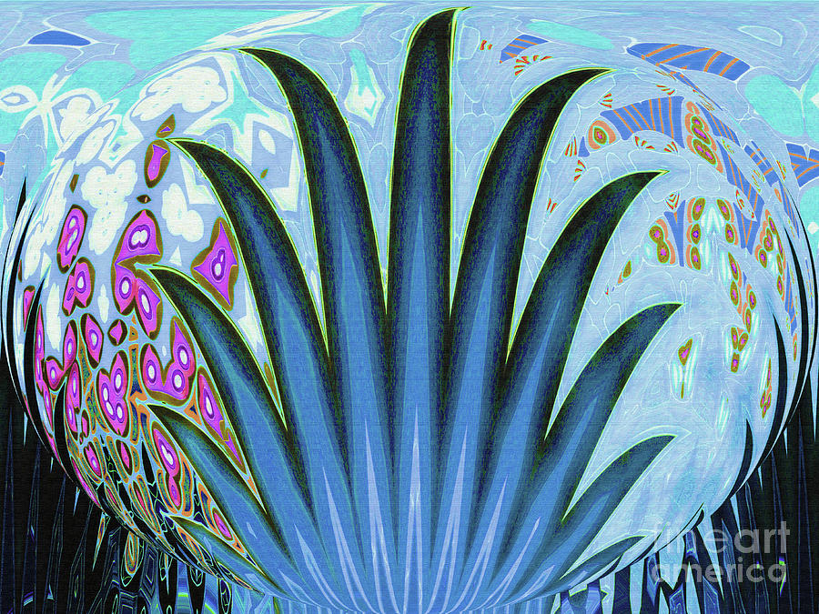 Water World Botanical Digital Art by Ann Johndro-Collins