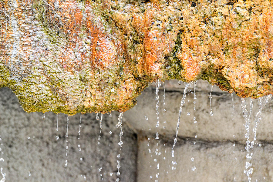 Brick Photograph - Water-Worn Fountain by Bill Mock