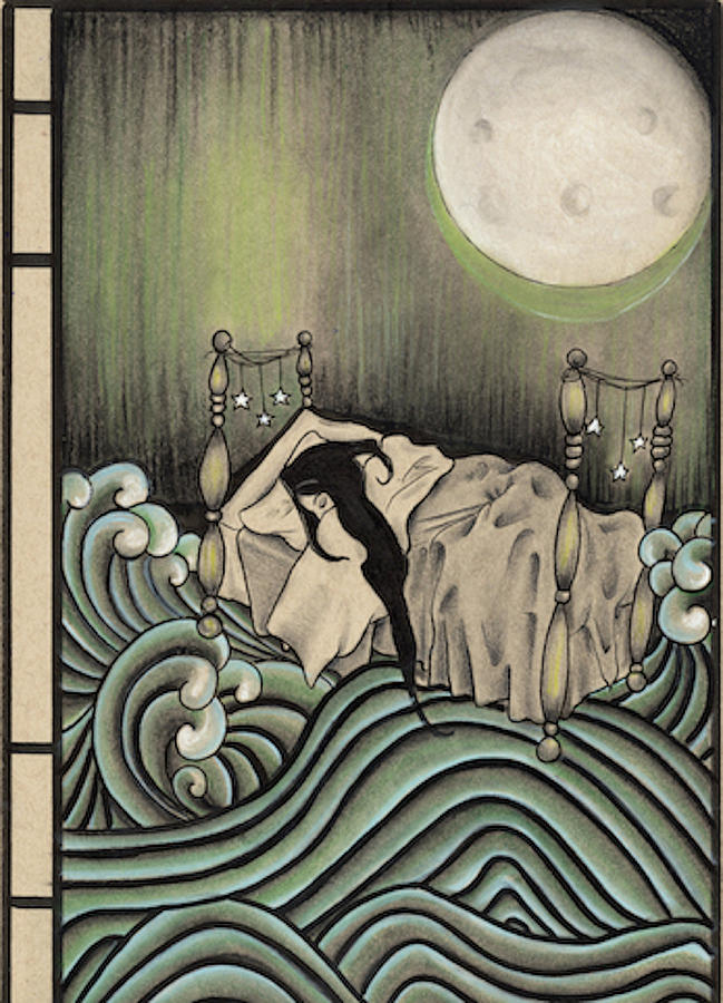 Waterbed Drawing by Mordette Olivia Dyess Fine Art America