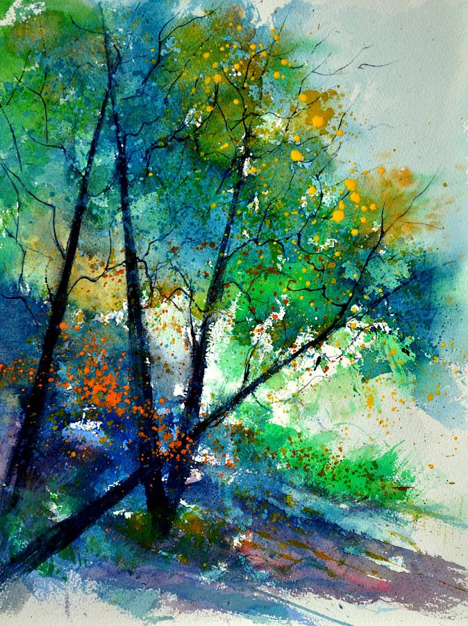 Tree Painting - Watercolor 119042 by Pol Ledent