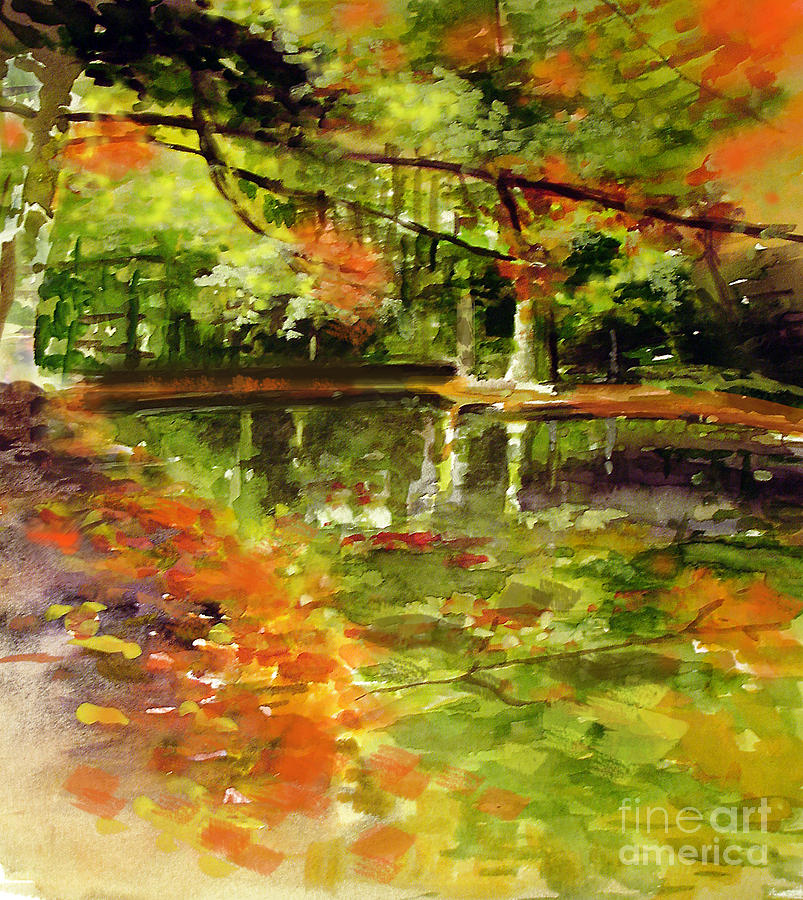 Glendford Pond Painting by Allison Ashton