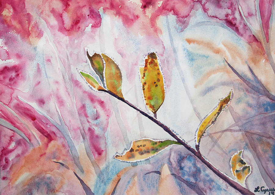 Watercolor - Autumn Leaves Painting by Cascade Colors