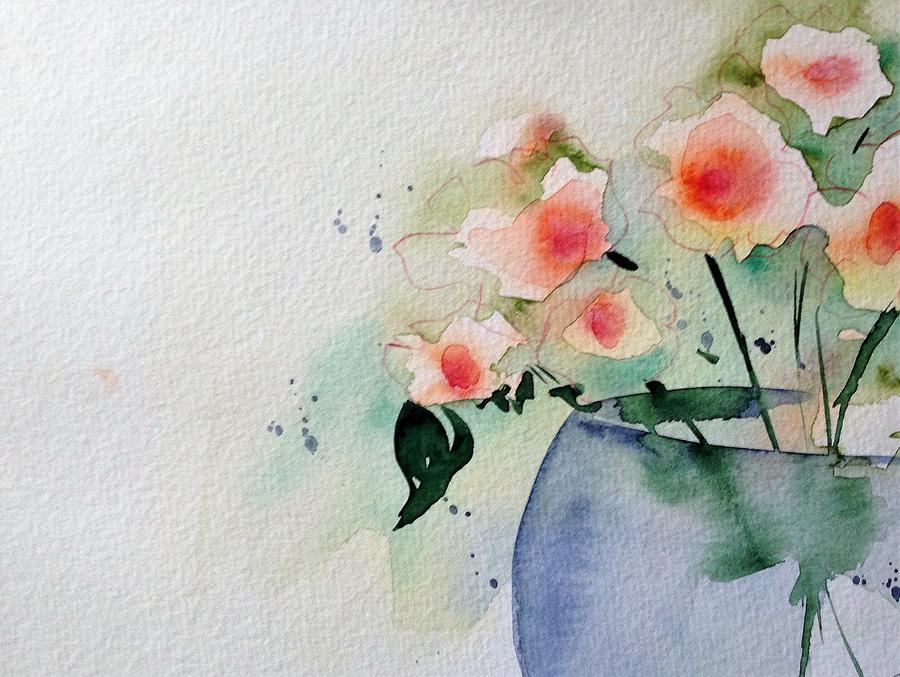 Watercolor Bouquet Painting by Britta Zehm