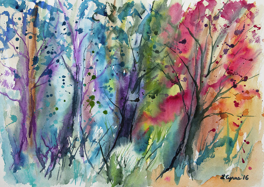 Watercolor - Changing of the Seasons Painting by Cascade Colors