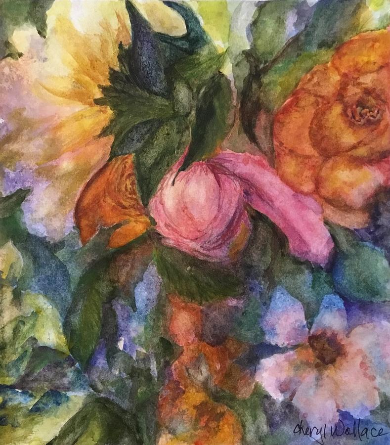 Flower Painting - Watercolor by Cheryl Wallace