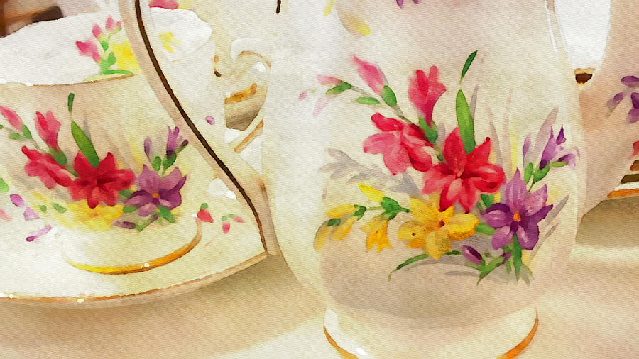 Watercolor China Painting by Bonnie Bruno