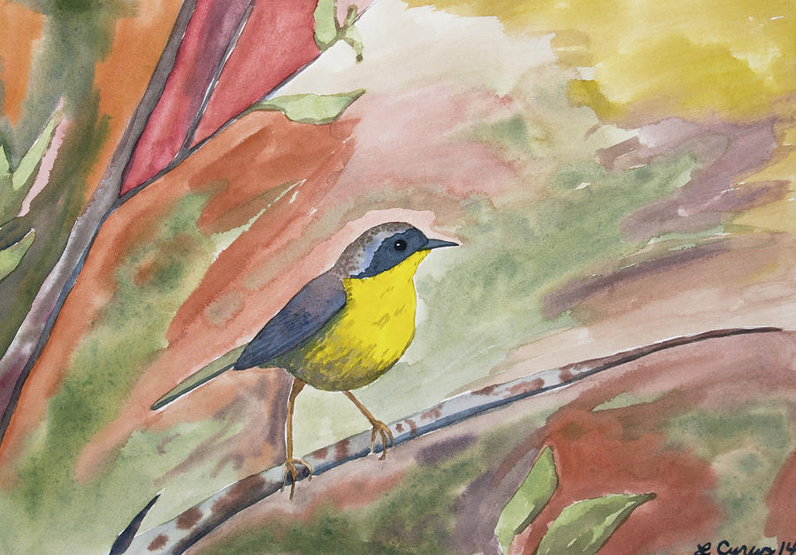 Watercolor - Common Yellowthroat Painting by Cascade Colors