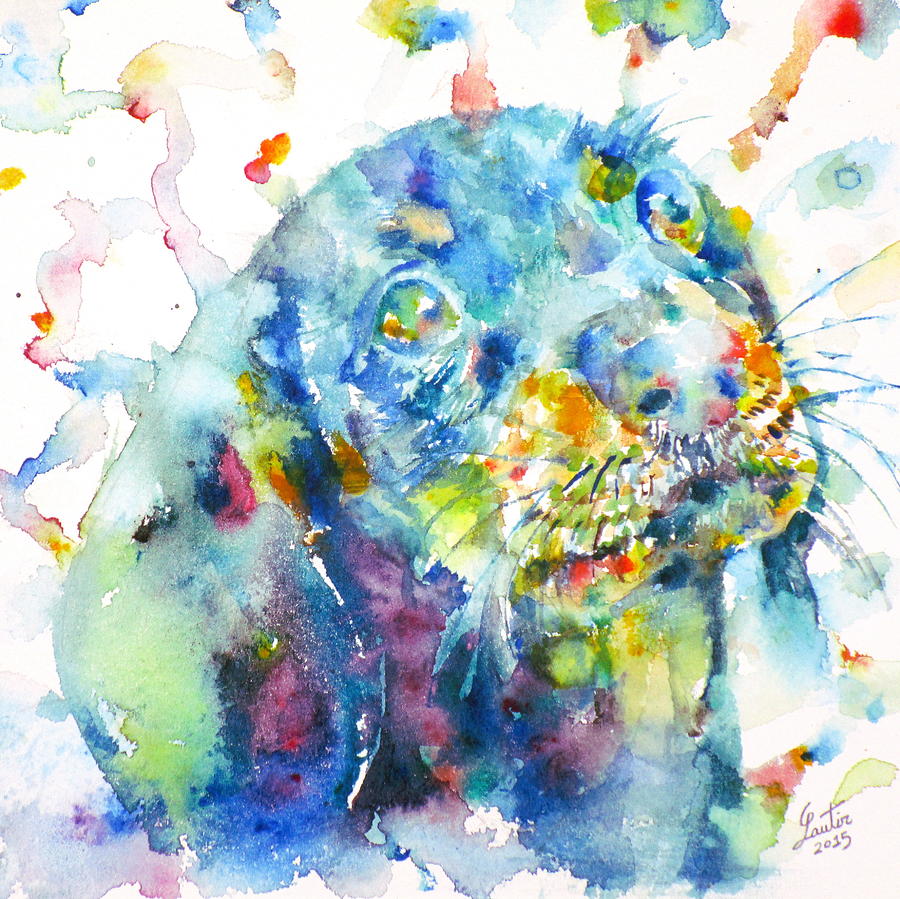 Watercolor Dachshund Painting by Fabrizio Cassetta