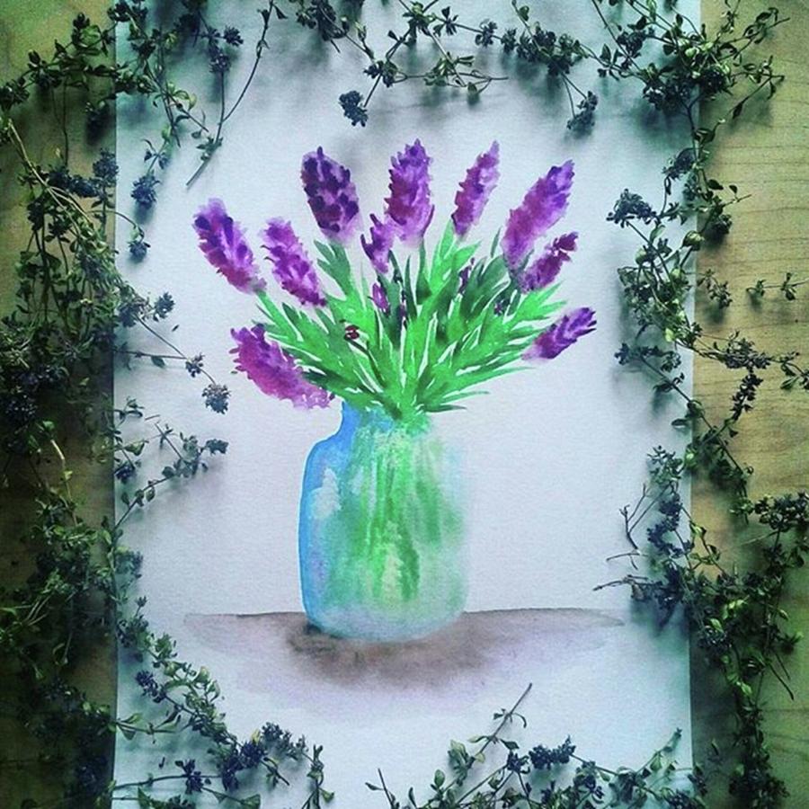 Flower Photograph - #watercolor #flowers by Olga Strogonova