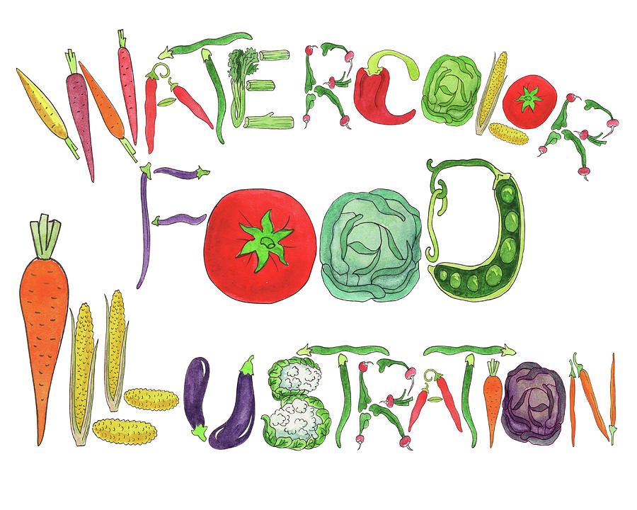 Watercolor Food Illustration  Painting by Irina Sztukowski